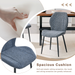 4-pack Of Modern Minimalist Dining Chairs In Smog Blue Fabric, Featuring Spacious And Comfortable Cushions.Black Metal Legs And Adjustable Feet, Suitable For Dining Room, Study & Office ,etc._maomaolike.com