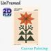 Abstract Botanical Flower Painting Poster, Minimalist Geometric Warm-toned Floral Poster, Understated Artistic Decor Ideal For Living Room, Bedroom Or_maomaolike.com