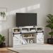TV Stand Sliding Barn Door Modern&Farmhouse Wood Entertainment Center, Storage Cabinet Table Living Room With Adjustable Shelves For TVs Up To 65",White
_maomaolike.com