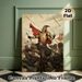 Warrior Battle Themed Painting Poster, Epic Fantasy Battle Scene Poster, Dramatic Combat Artwork Ideal For Game Room, Home Wall Display_maomaolike.com
