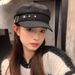 Hot Sale Designer Brand Octagonal Hats Flat Military Cap Ladies Solid Caps Cotton Sailor Hat for Women_maomaolike.com