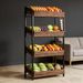 Wood Fruit Vegetable Storage Rack Stand, 4-Tier Storage Organizer_maomaolike.com