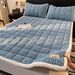 Waffle Winter Tatami Mat Bed Protector Dormitory Student Single Coral Milk Flannel Soft Mattress Pad Thin_maomaolike.com