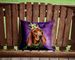 Redbone Coonhound King Of Mardi Gras Throw Pillow Machine Washable, Indoor Outdoor Decorative Pillow For Couch, Bed Or Patio, 14Hx14W_maomaolike.com