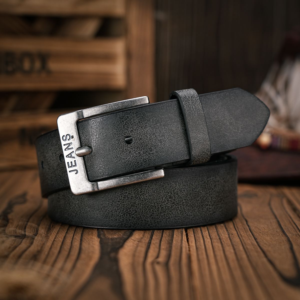 A Men's And Women's Casual Retro Western Style! PU Leather Belt With Metal Buckle, Suitable For Daily Work Wear_maomaolike.com