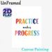 Practice Makes Progress Motivational Painting Poster, Watercolor Colorful Typography Poster, Inspirational Wall Decor Suitable For Study Space, Home_maomaolike.com