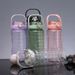 1.5/2Liter Sport Straw Bottle With Time Scale Plastic Summer Cold Juice Water Cup Large Capacity Portable Travel Bottles_maomaolike.com