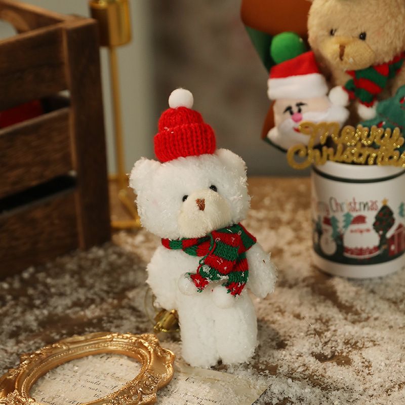 Bear American Cartoon Decoration Christmas Gift Ornament Fabric Doll Santa Claus Snowman Plush Toy_maomaolike.com