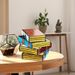 Stained Glass Stacked Books Lamp Resin Crafts Table Lamp_maomaolike.com