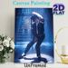 Pop Dance Icon Painting Poster, Moody Blue-toned Dynamic Dance Pose Poster, Captures Iconic Stage Vibe, Ideal For Living Room And Music Studio_maomaolike.com