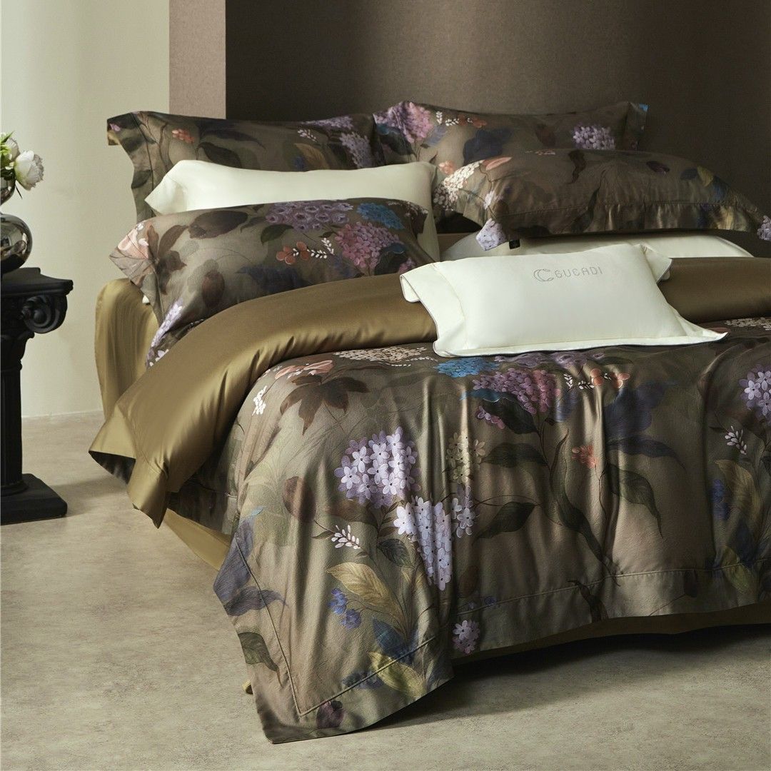 2 American Style Digital Print Ultra Soft Naked Sleep Level Skin-Friendly Bedding High-End Tencel Cotton Four-Piece Set Home Texti_maomaolike.com