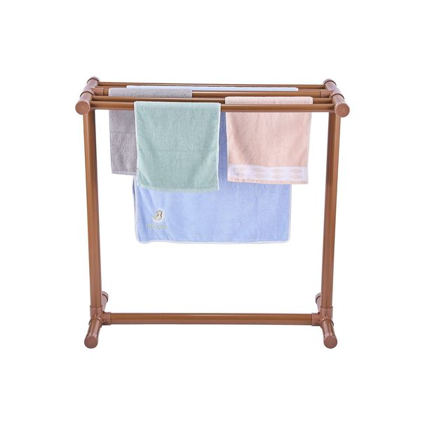 VEVOR Pool Towel Rack, 5 Bar, Brown, Freestanding Outdoor PVC T-Shape Poolside Storage Organizer, Include 8 Towel Clips, Mesh Bag, Hook, Also Stores Floats And Paddles, For Beach, Swimming Pool, Home_maomaolike.com