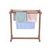 VEVOR Pool Towel Rack, 5 Bar, Brown, Freestanding Outdoor PVC T-Shape Poolside Storage Organizer, Include 8 Towel Clips, Mesh Bag, Hook, Also Stores Floats And Paddles, For Beach, Swimming Pool, Home_maomaolike.com