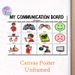 Communication Board Painting Poster, Vibrant Visual Communication Poster, Aids Daily Basic Expression, Suitable For Home And Therapy Environments_maomaolike.com