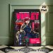 Arcane Violet Themed Painting Poster, Bold Cyberpunk-style Character Portrait Poster, Striking Vivid Artwork Ideal For Game Room, Bedroom Wall Decor_maomaolike.com