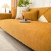 Home Textile Modern Simple Sofa Cushion Universal For All Seasons Wabi Sabi Style Green Chenille Sofa Cover Non Slip Solid Color Seat Cushion Cover_maomaolike.com