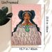 Indigenous Maori Woman Painting Poster, Vibrant Ethnic Tribal Style Poster, Detailed Facial Tattoos & Traditional Attire Design, Cultural Decorative_maomaolike.com