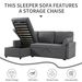 84.2" Sleeper Sofa Bed,Pull Out Sofa Bed With Storage Chaise L Shape Sectional Sofa_maomaolike.com
