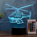 Cross-Border Exclusive For Aircraft Fighter Helicopter Series 3D LED Optical Illusion Gift Night Light Bedside Lamp_maomaolike.com