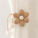 Simple Cartoon Flower Tiebacks No-Drill Buckle Adjustable Curtain Accessories_maomaolike.com