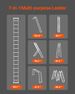 Multi-Purpose Folding Ladder 7-in-1 4 Step 15.5ft Reach Height For Work_maomaolike.com