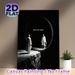 "You Vs You" Self-motivational Painting Poster, Monochrome Dramatic Mirror Reflection Poster, Inspirational Self-challenge Artwork Ideal For Home_maomaolike.com