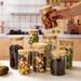 Glass Sealed Food Grade Moisture-Proof Grain Household Canister Tea Transparent Kitchen Storage Jar_maomaolike.com