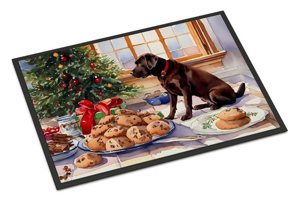 Labrador Retriever Christmas Cookies Doormat Front Door Mat Indoor Outdoor Rugs For Entryway, Non Slip Washable Low Pile, 24H X 36W_maomaolike.com
