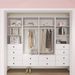 Closet Organizer System,Wall Mounted Closet Storage With Drawers And Shelves Closet Storage For Bedroom,White_maomaolike.com