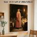 Plague Doctor Painting Poster, Vintage Historical Dark-toned Poster, Authentic Medieval Ward Scene With Plague Doctor Holding Torch, Ideal For_maomaolike.com