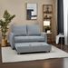 57.48" Big Size Sofa Bed Line Fabric Futon Couch With Adjustable Backrest, Modern Loveseat Sofa Sleeper For Living Room_maomaolike.com