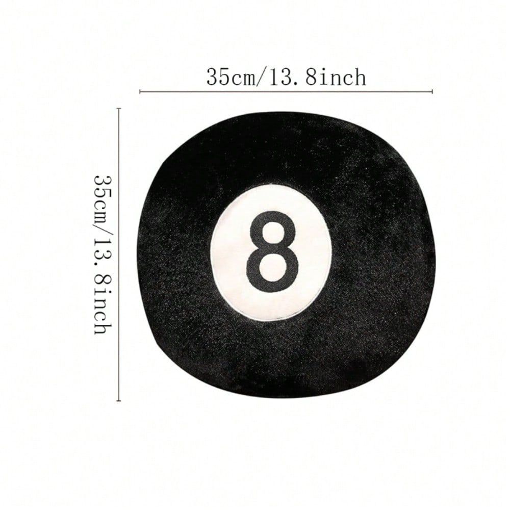 1pc Decorative Billiard 8 Ball Pillow Soft Plush Throw Cushion For Home Pool Table_maomaolike.com