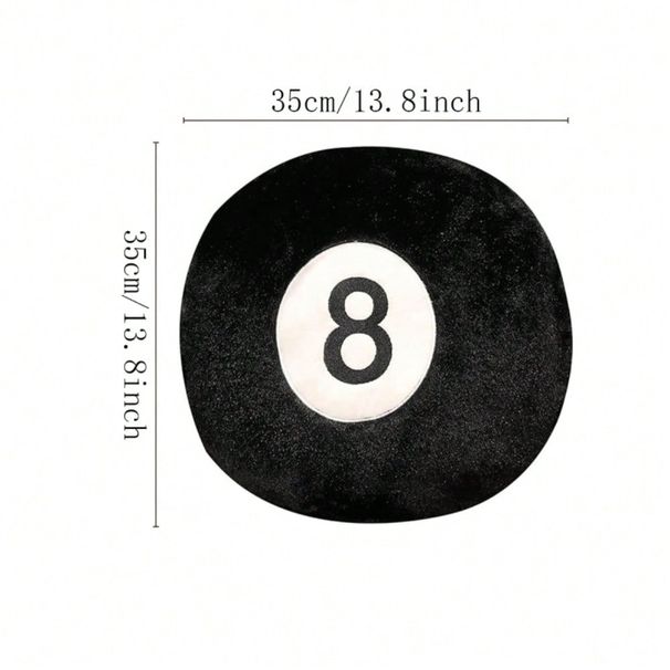 1pc Decorative Billiard 8 Ball Pillow Soft Plush Throw Cushion For Home Pool Table_maomaolike.com