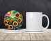 Colorful Sunflowers Large Sandstone Coasters Pack Of 4 Absorbent Round Coasters Decor Gifts For Men Or Women, 4 In, Multicolor_maomaolike.com