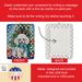 White Toy Poodle Christmas Reindeer Porcelain Ornament Christmas Tree Hanging Decorations For Home Christmas Holiday, Rectangle, Gift, Multicolor_maomaolike.com