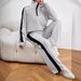 Women's Clothing street casual suit high end design sweatshirt, wide leg pants two piece set_maomaolike.com