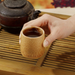 4-Pack Natural Wood Japanese Small Wine Cups Pastoral Style Beer Liquor Glasses Eco-Friendly Bamboo Tubes_maomaolike.com