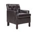 Leather Armchair With Rivet Decoration Single Sofa Accent Chair For Living Room-Brown_maomaolike.com