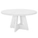 Round Dining Table For 4, 47" Wooden Kitchen Table Farmhouse Dinner Table_maomaolike.com