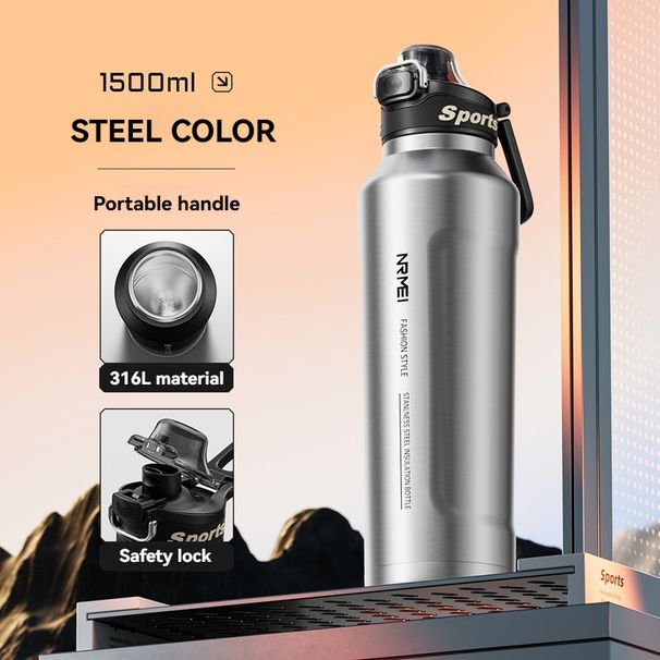 1.5L Water Stainless Steel Cold Hot Insulated Cup Vacuum Thermos Bottle Double Wall Flasks_maomaolike.com