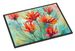 Wyoming Indian Paintbrush In Watercolor Doormat Front Door Mat Indoor Outdoor Rugs For Entryway, Non Slip Washable Low Pile, 24H X 36W_maomaolike.com