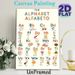 Bilingual Alphabet Painting Poster, Vibrant Cartoon-style English-Spanish Alphabet Poster, Illustrative Design Supports Language Learning, Suitable_maomaolike.com