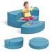 Modular Kids Play Couch, Toddler Furniture Lounger Sofa ,Blue_maomaolike.com