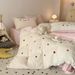 Winter Warm Sheep Thickened Four-Piece Set Ins Colorful Polka Dot Milk Wool Soft Comfortable Duvet Cover Bed Sheet_maomaolike.com