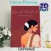 Indian Gajra Themed Painting Poster, Graceful Traditional Indian Female Portrait Poster, Cultural Decorative Piece Ideal For Home & Festive Gathering_maomaolike.com