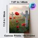 In Flanders Fields Poppy & Cross Painting Poster, Misty Sunlit Poppy Field With Crosses And Classic Poem Poster, Commemorative Decor Ideal For Home_maomaolike.com