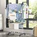 1pc Clothes Drying Rack, Indoor, Outdoor Laundry Drying Rack, With Foldable Wings, Space Saving Laundry Rack, Laundry Hanger Dryer Rack, Includes 2 Packs Of Stainless Hangers For Underwear_maomaolike.com