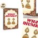 Indian Jhumka Earrings Painting Poster, Vintage Ethnic Embroidered Framed Poster, "What Jhumka?" Text With Ornate Gold Jhumka Earrings, Cultural_maomaolike.com