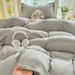 Minimalist Solid Color Four-piece Set, Bed Sheet, Duvet Cover, Student Dormitory Single Three-piece Bedding Set_maomaolike.com