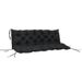Outsunny Tufted Bench Cushions For Outdoor Furniture, 3-Seater Replacement For Swing Chair, Patio Sofa/Couch, Overstuffed, Includes Backrest, Black_maomaolike.com